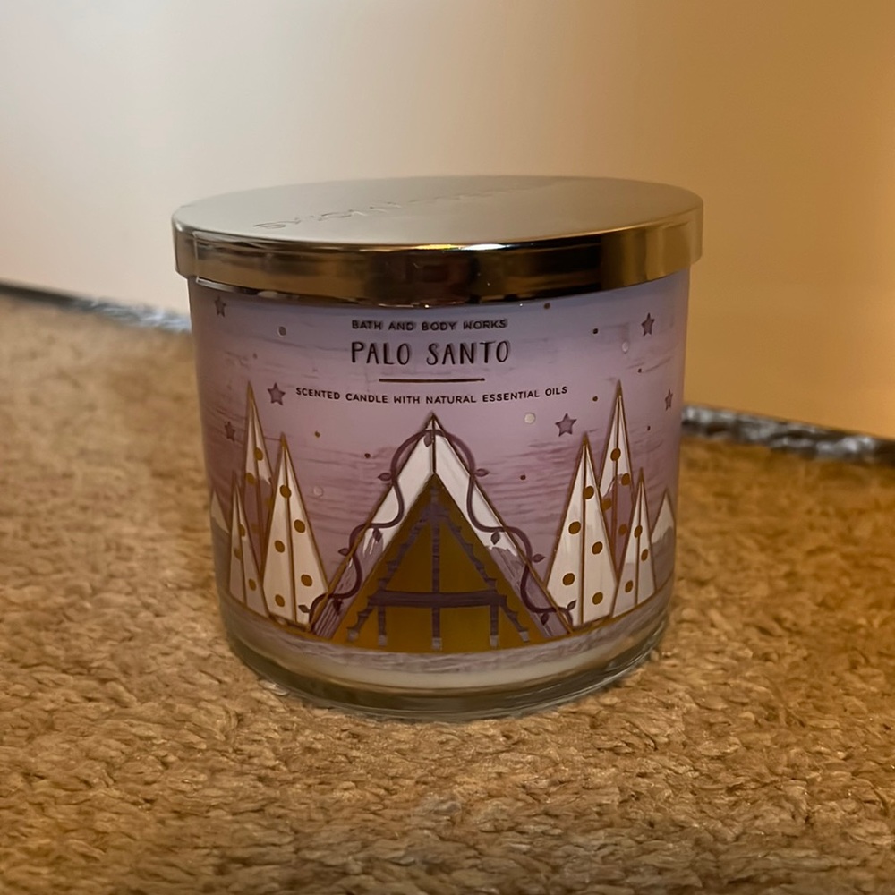 NWT Bath & Body Works Paulo Santo 3 Wick Candle
